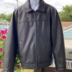 NWOT Tommy Hilfiger Men’s Leather Coat